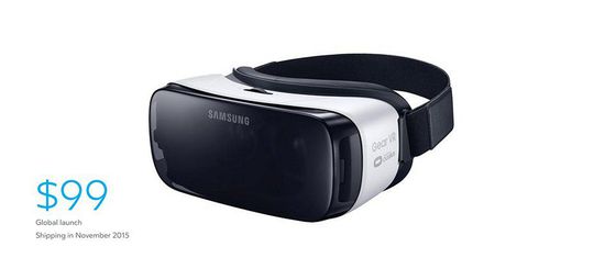 消費者版Gear VR售價99美元，11月上市